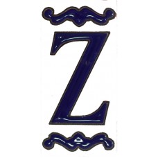 Litera Z model albastru